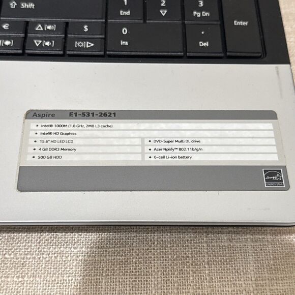 Acer Aspire E1-531 Intel 1000M 4GB 120GB SSD Laptop Linux Mint XFCE PC - Picture 9 of 15